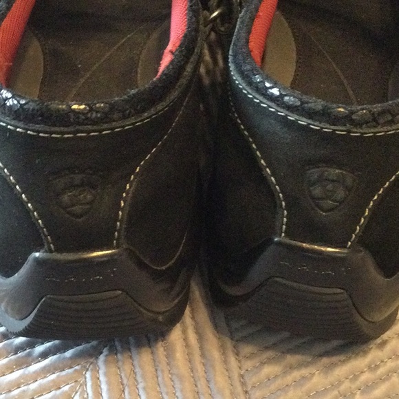 Ariat size 8 Mary-Jane black snake leather and suede shoes for women - Picture 4 of 6